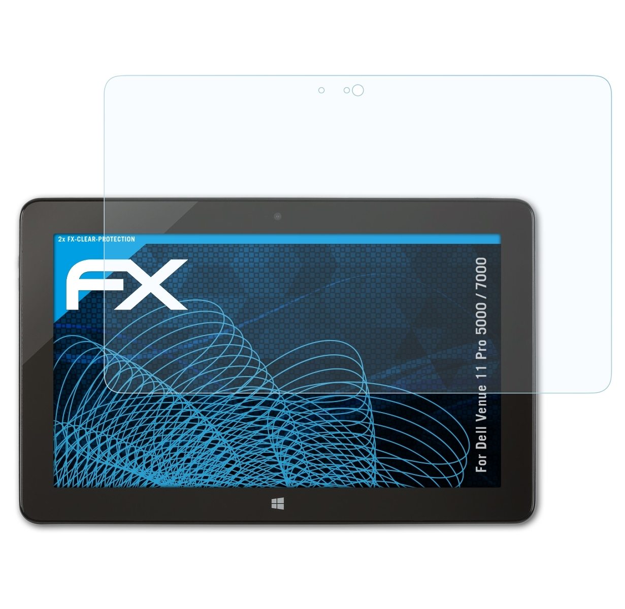 ATFOLIX 2x / Dell Venue Displayschutz(für 5000 7000) 11 Pro FX-Clear