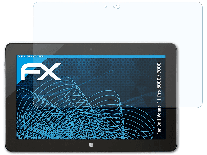 ATFOLIX 2x FX-Clear Displayschutz(für Dell Venue 11 Pro 5000 / 7000)
