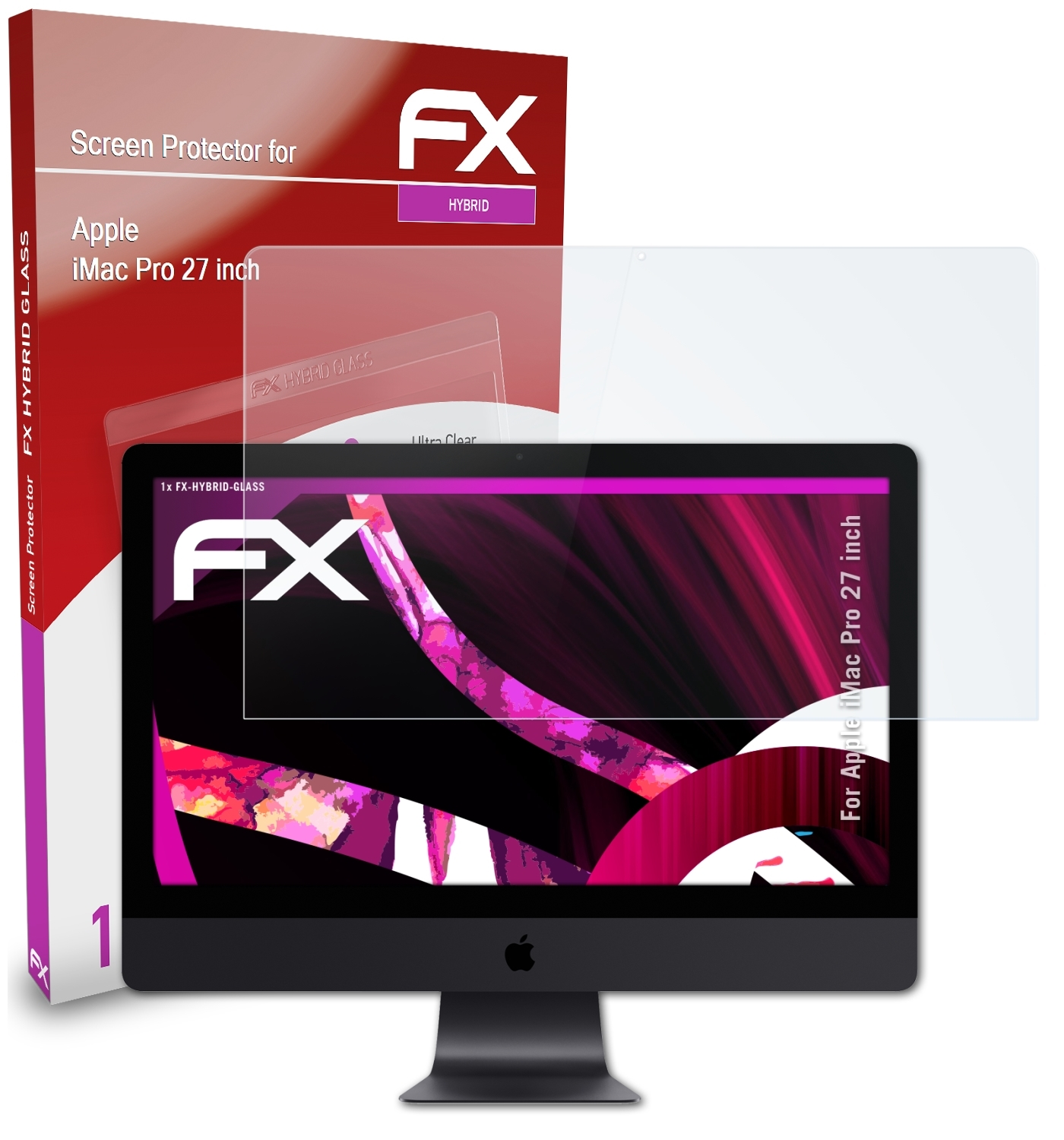 ATFOLIX FX-Hybrid-Glass Schutzglas(für Apple iMac (27 Pro inch))