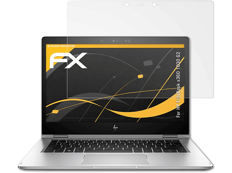 ATFOLIX 2x FX-Antireflex Displayschutz(für HP x360 1030 G2) EliteBook