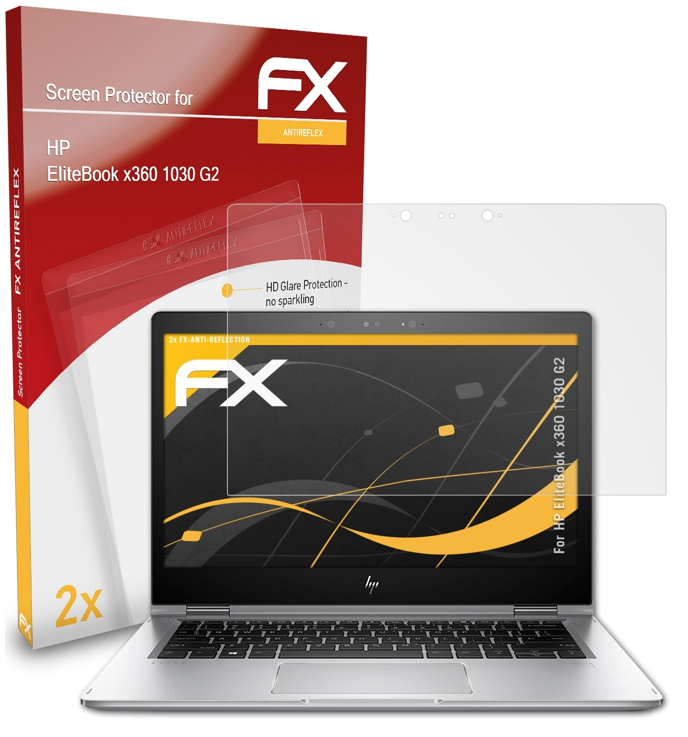 ATFOLIX 2x FX-Antireflex Displayschutz(für HP x360 1030 G2) EliteBook