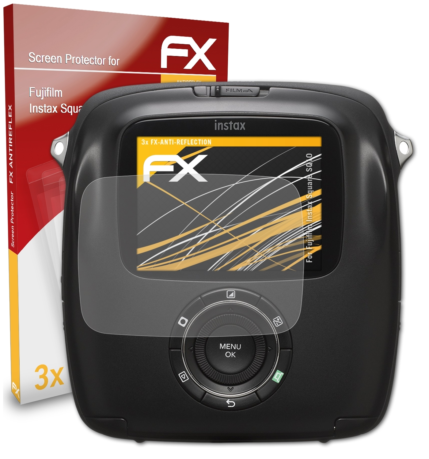 ATFOLIX 3x FX-Antireflex Displayschutz(für Square Instax SQ10)