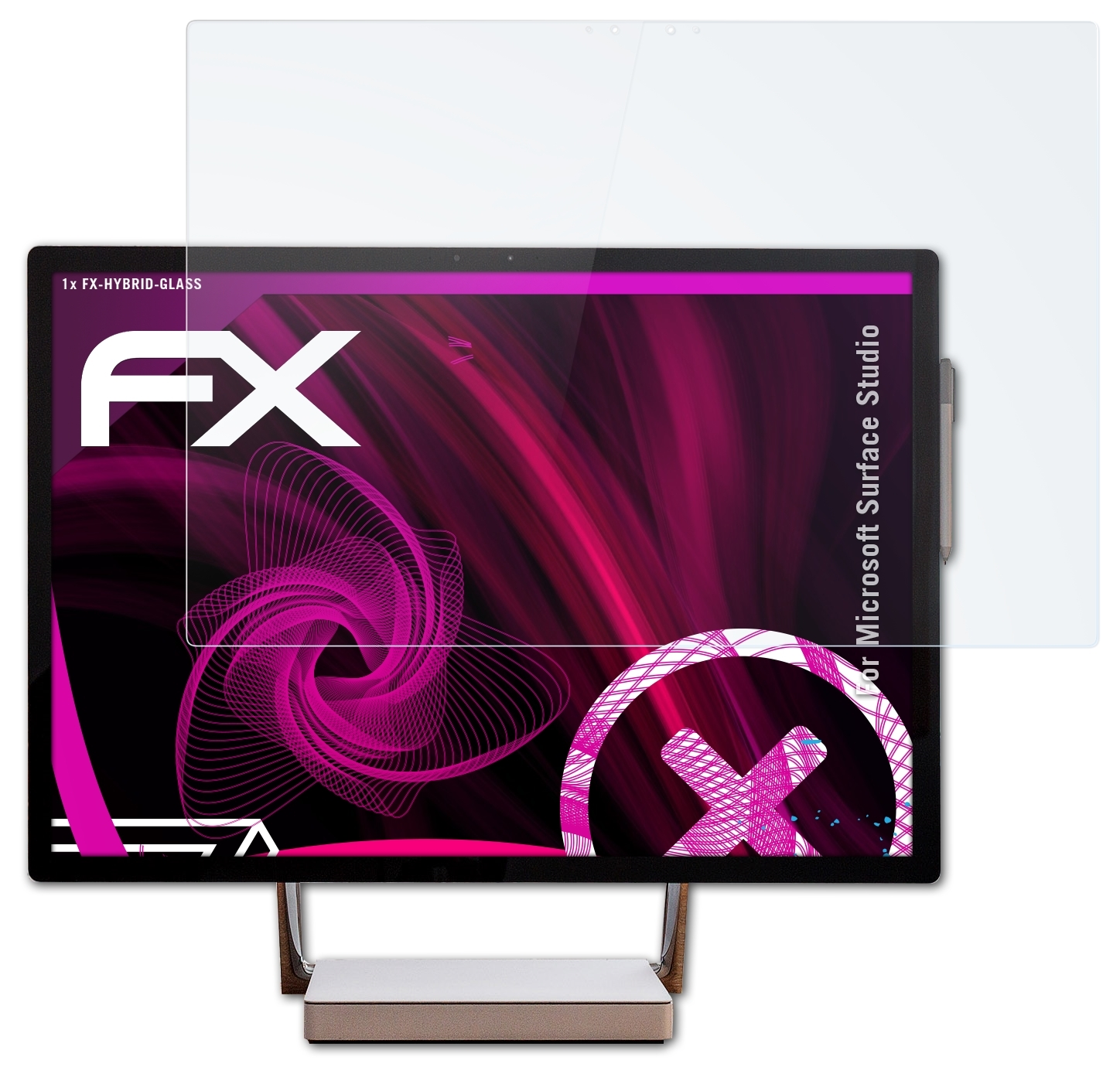 Surface FX-Hybrid-Glass Studio) ATFOLIX Microsoft Schutzglas(für