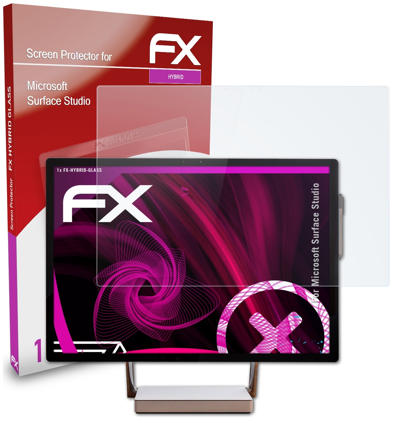 Surface FX-Hybrid-Glass Studio) ATFOLIX Microsoft Schutzglas(für