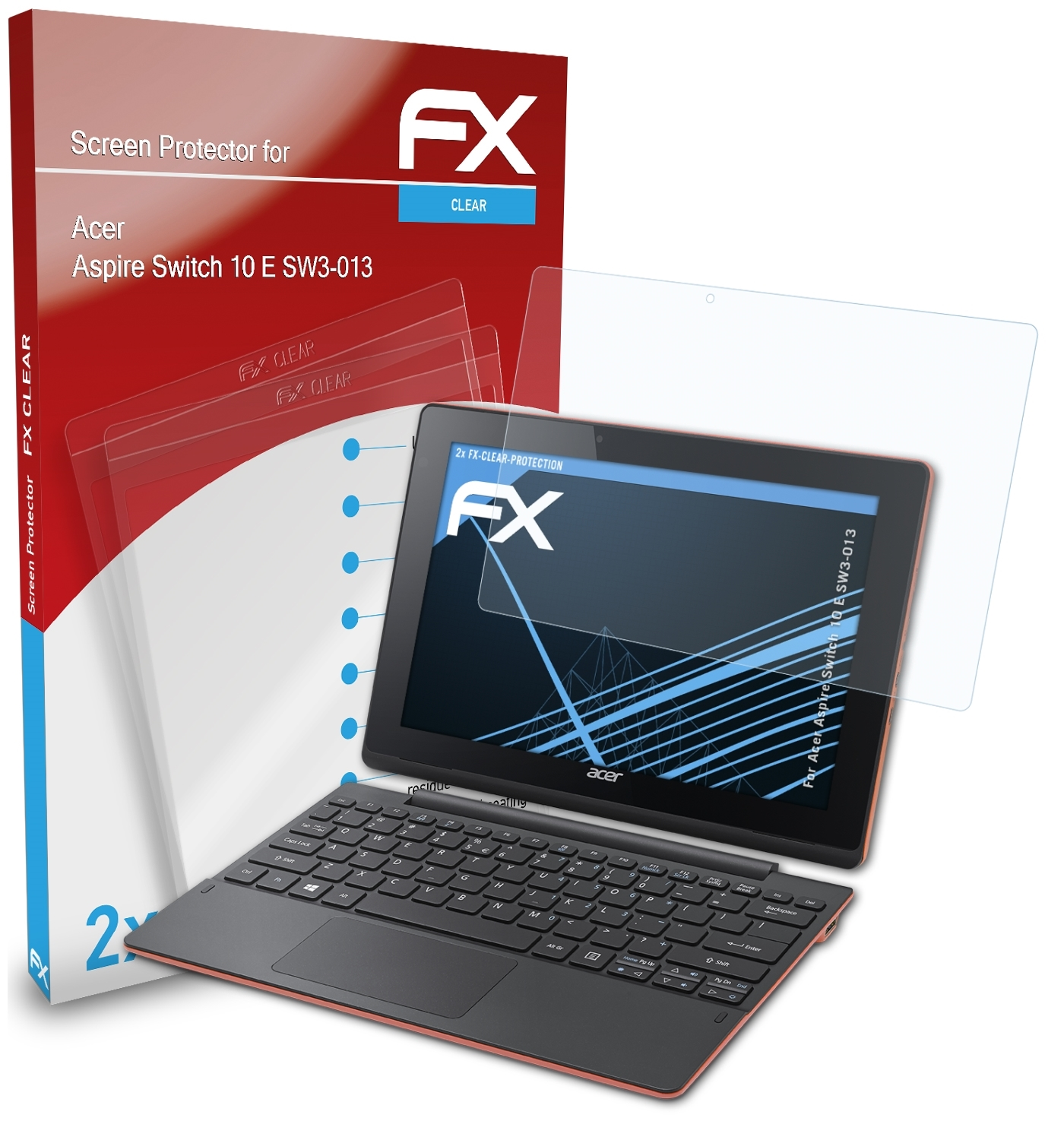 Aspire Displayschutz(für FX-Clear E Switch 2x ATFOLIX Acer (SW3-013)) 10