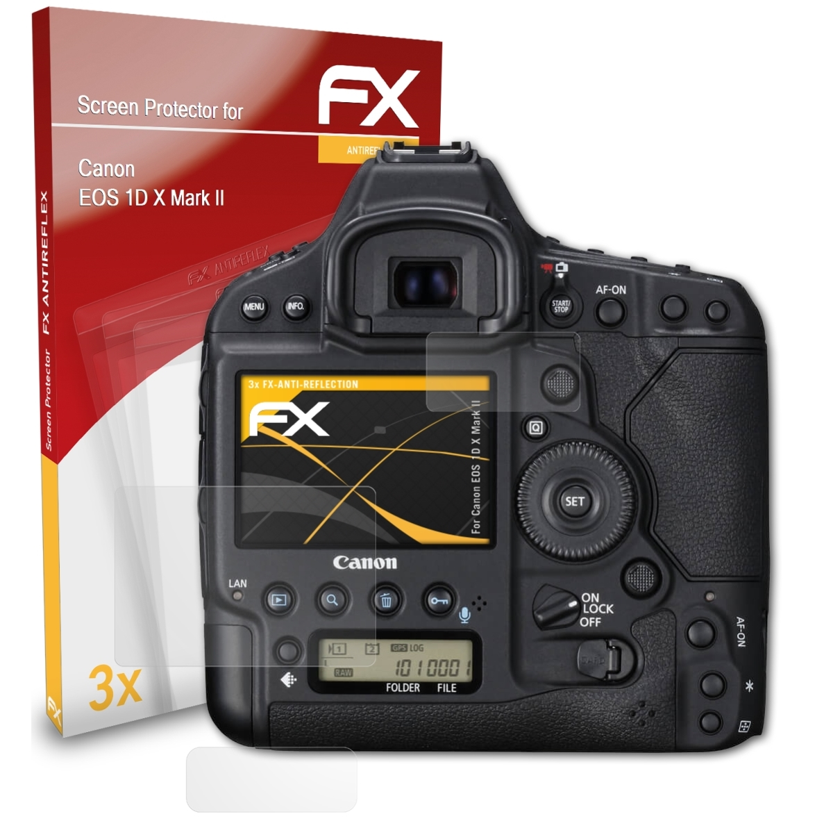 EOS Mark X Canon ATFOLIX 1D II) FX-Antireflex 3x Displayschutz(für