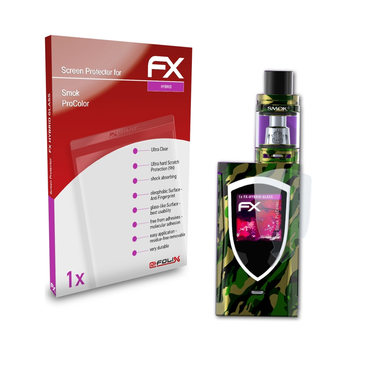 Smok ProColor) Schutzglas(für ATFOLIX FX-Hybrid-Glass