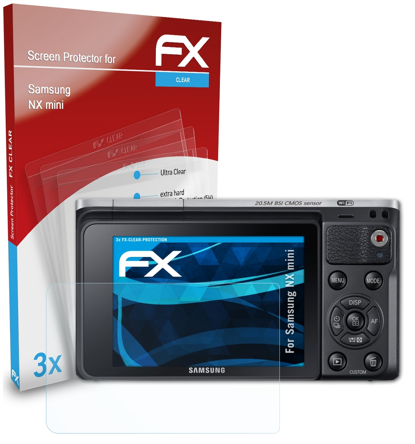 ATFOLIX Samsung 3x FX-Clear mini) NX Displayschutz(für