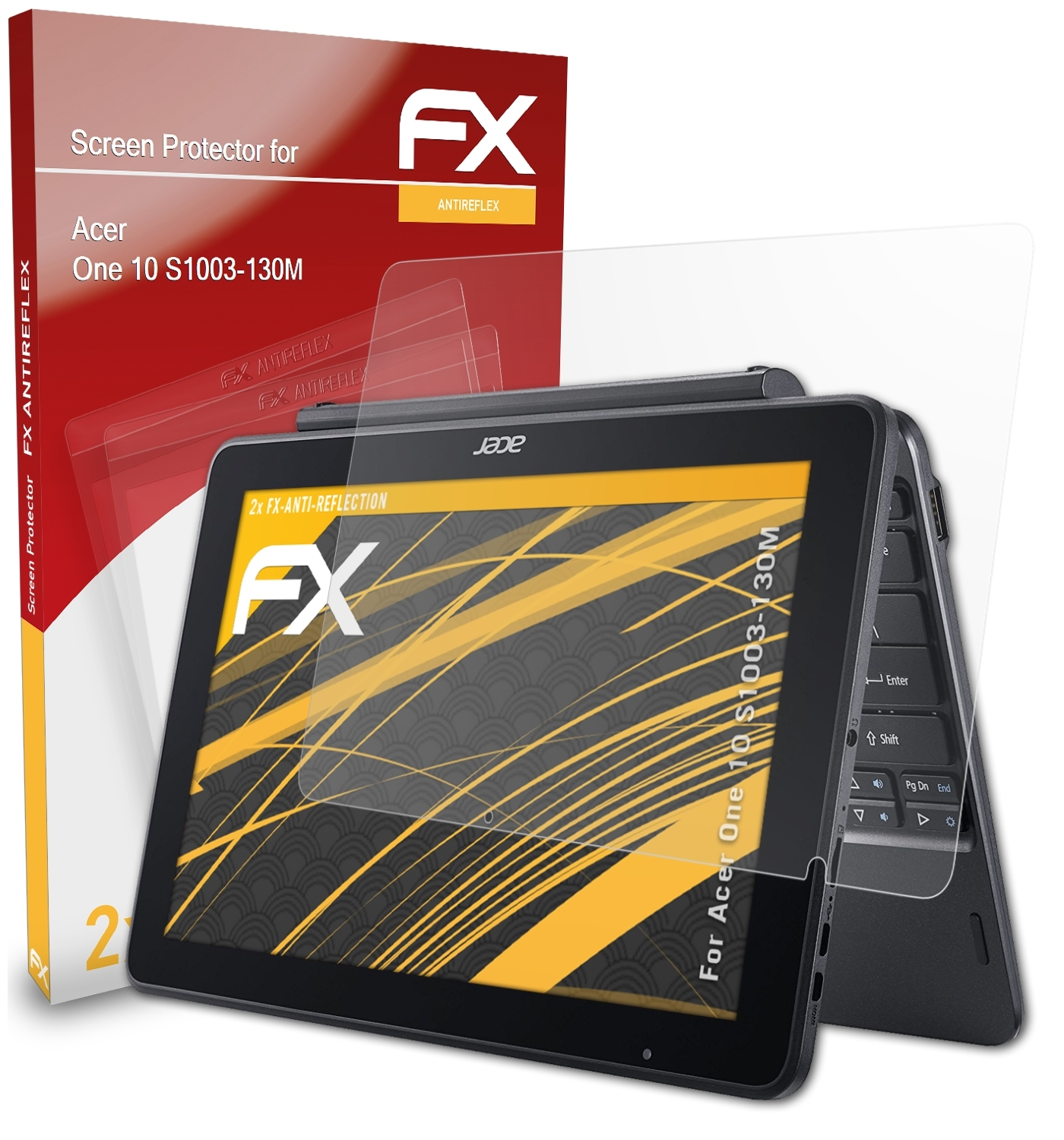 ATFOLIX One (S1003-130M)) 10 Acer 2x FX-Antireflex Displayschutz(für