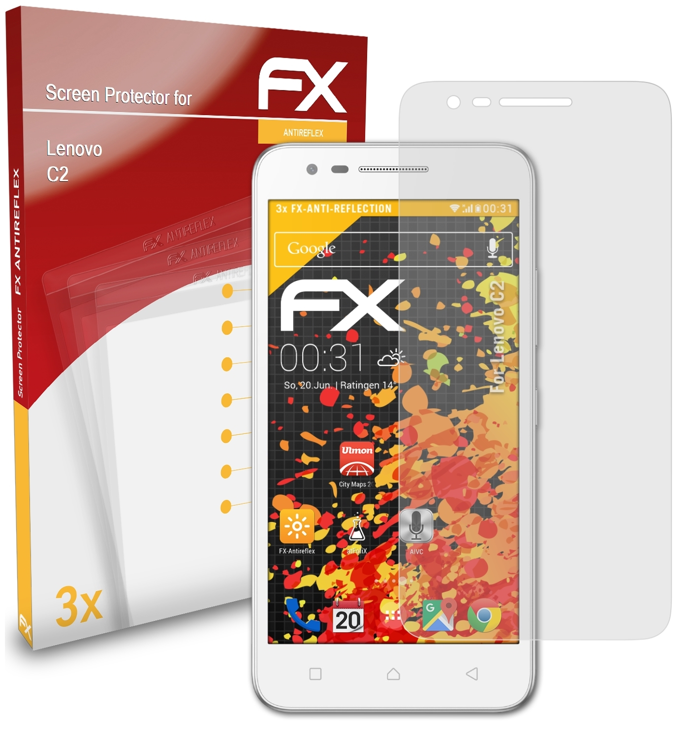 C2) FX-Antireflex Displayschutz(für Lenovo ATFOLIX 3x