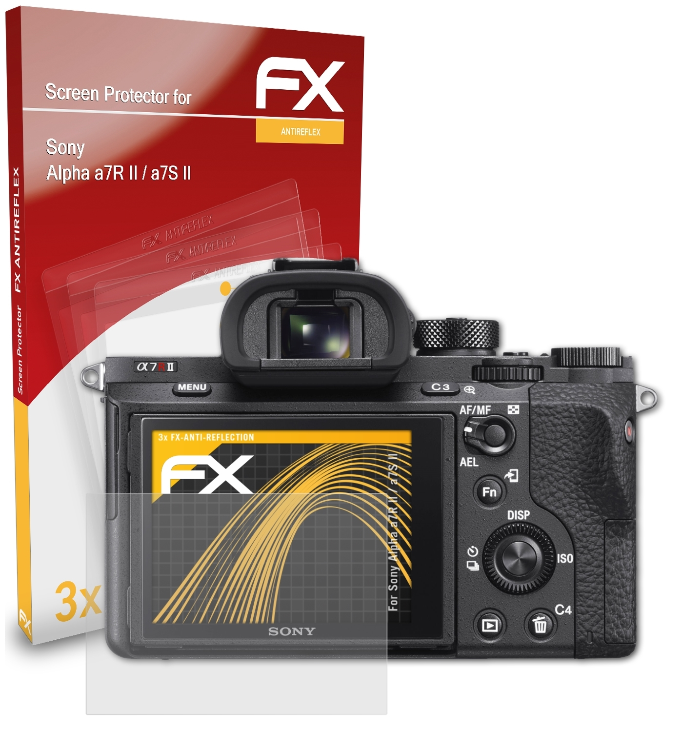 ATFOLIX a7S a7R Alpha Sony FX-Antireflex II Displayschutz(für / 3x II)