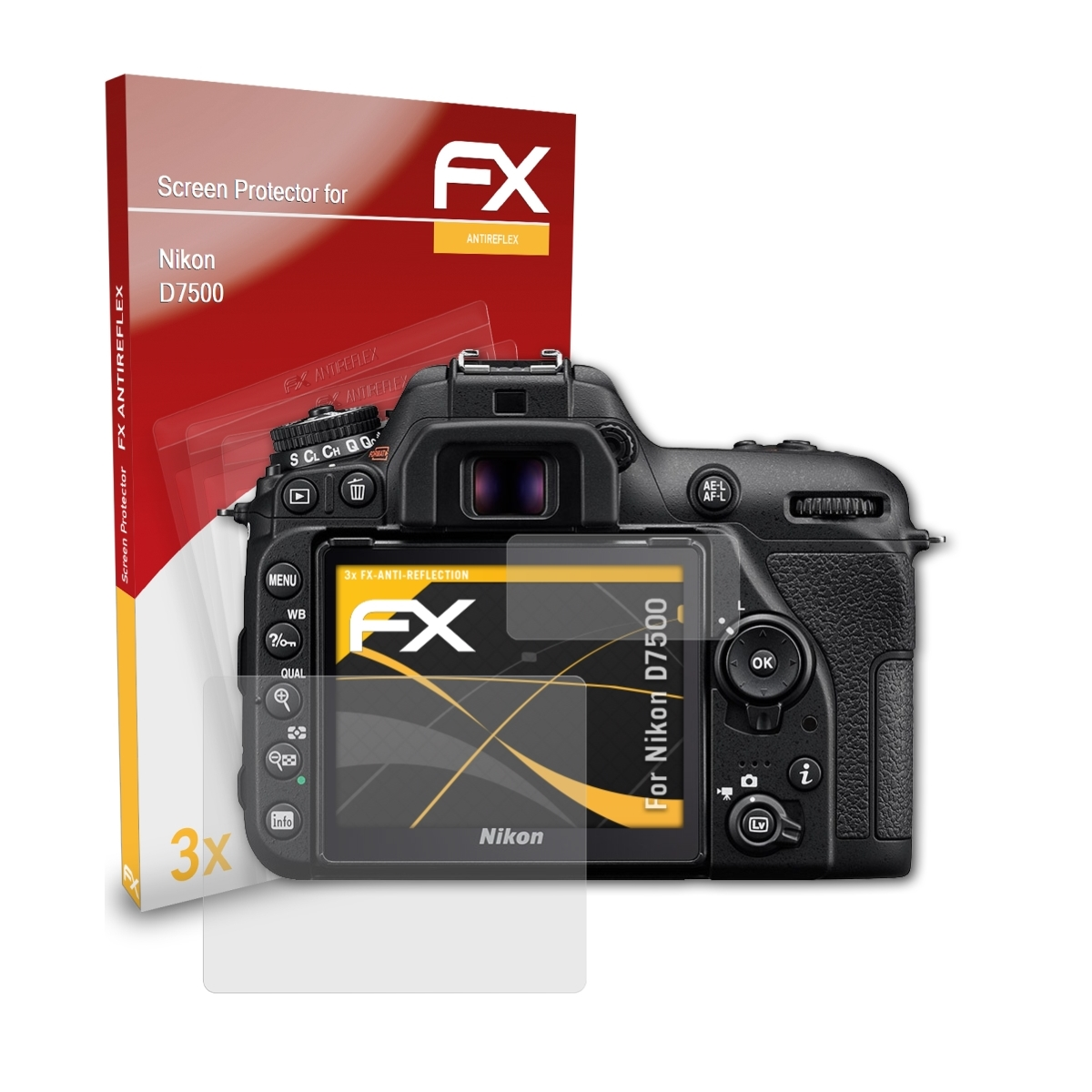 ATFOLIX 3x FX-Antireflex Displayschutz(für Nikon D7500)