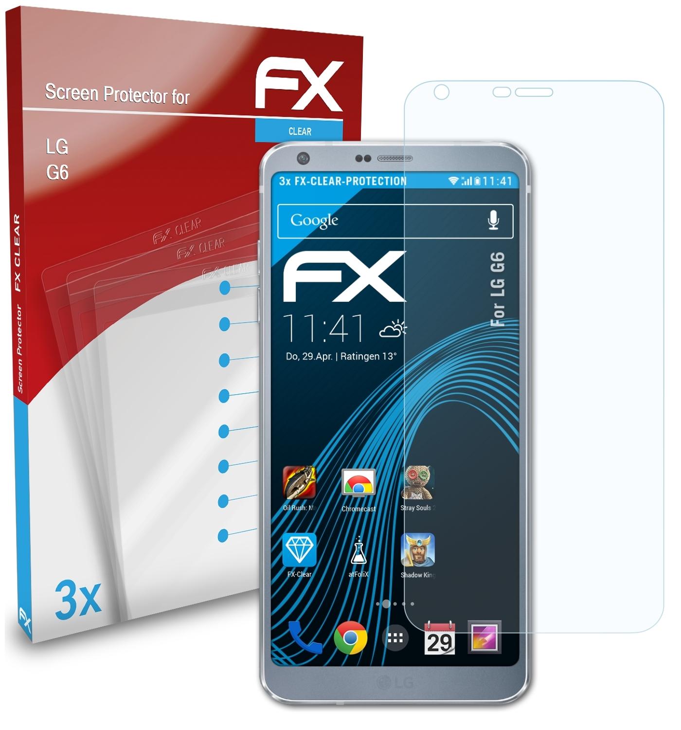 FX-Clear Displayschutz(für G6) ATFOLIX LG 3x