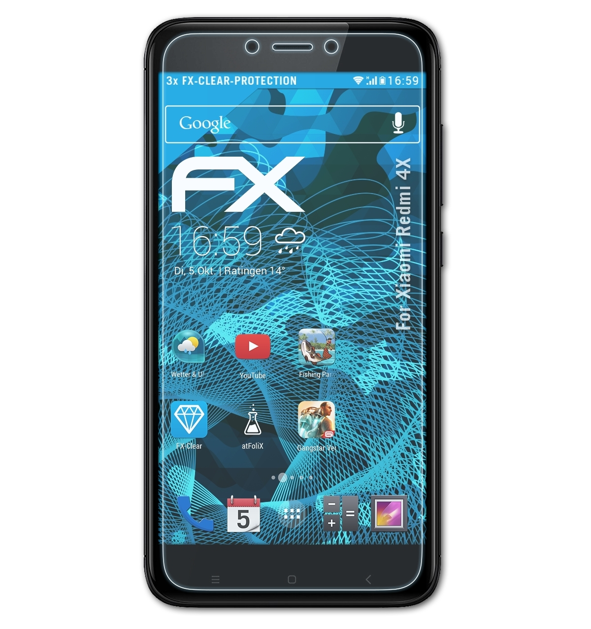 ATFOLIX FX-Clear 3x 4X) Redmi Xiaomi Displayschutz(für