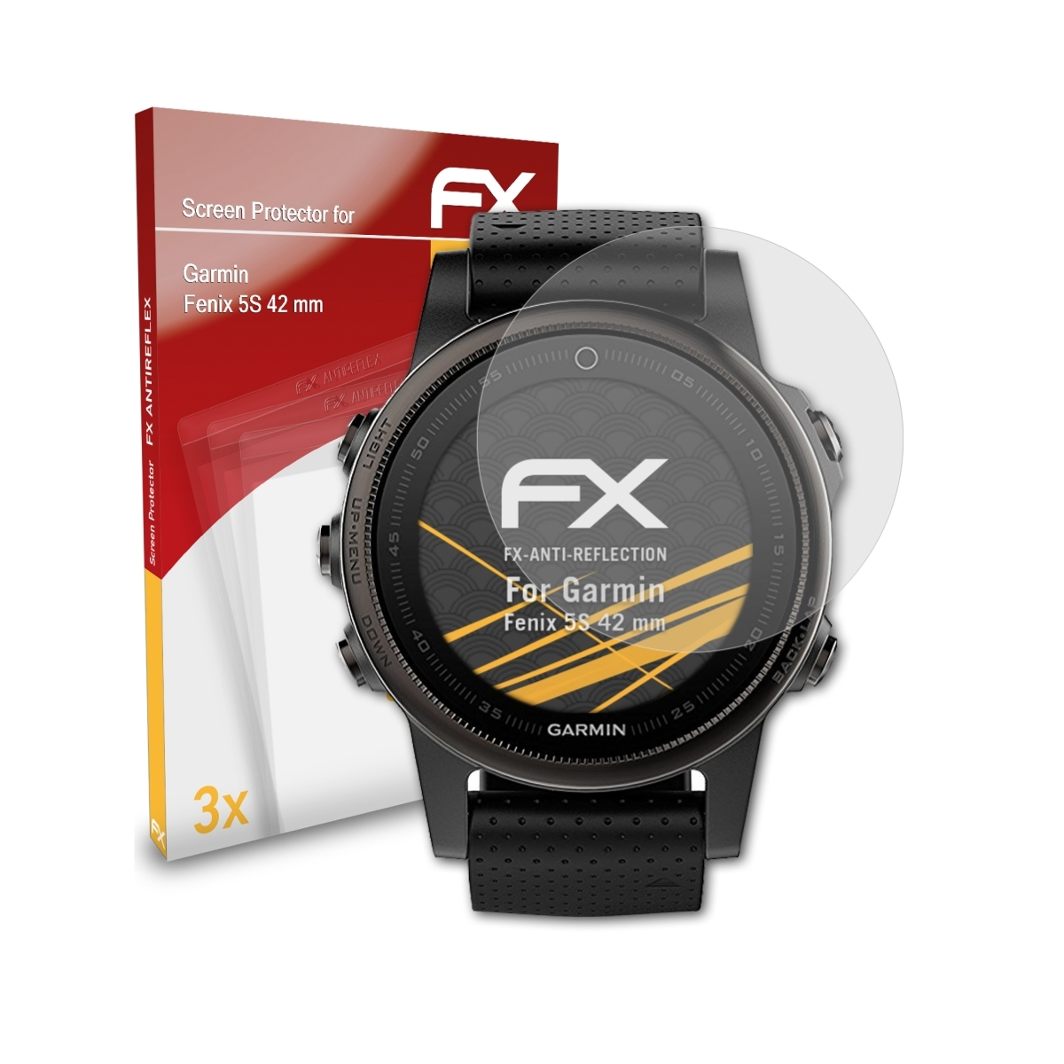 ATFOLIX 3x 5S Fenix (42 Displayschutz(für Garmin FX-Antireflex mm))