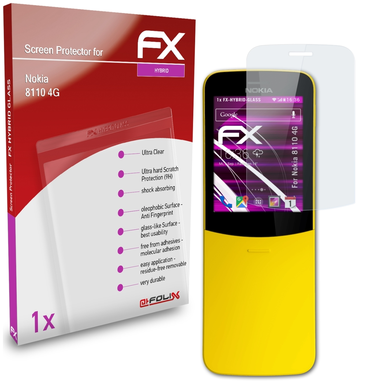 FX-Hybrid-Glass 8110 ATFOLIX 4G) Schutzglas(für Nokia