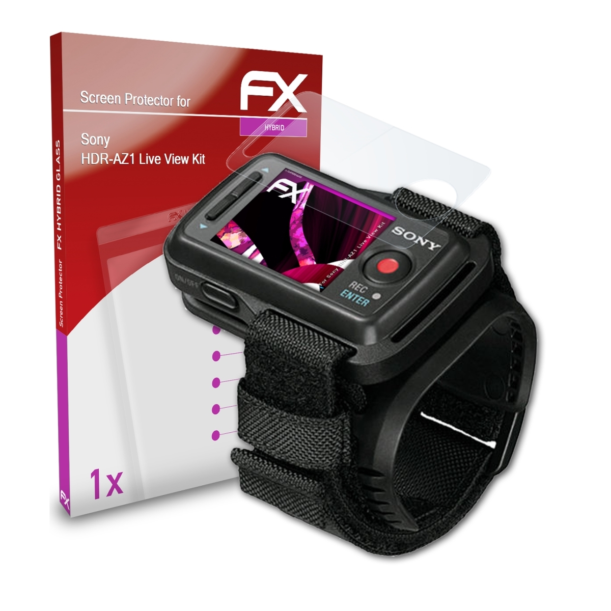ATFOLIX FX-Hybrid-Glass Schutzglas(für Sony Kit)) HDR-AZ1 (Live View