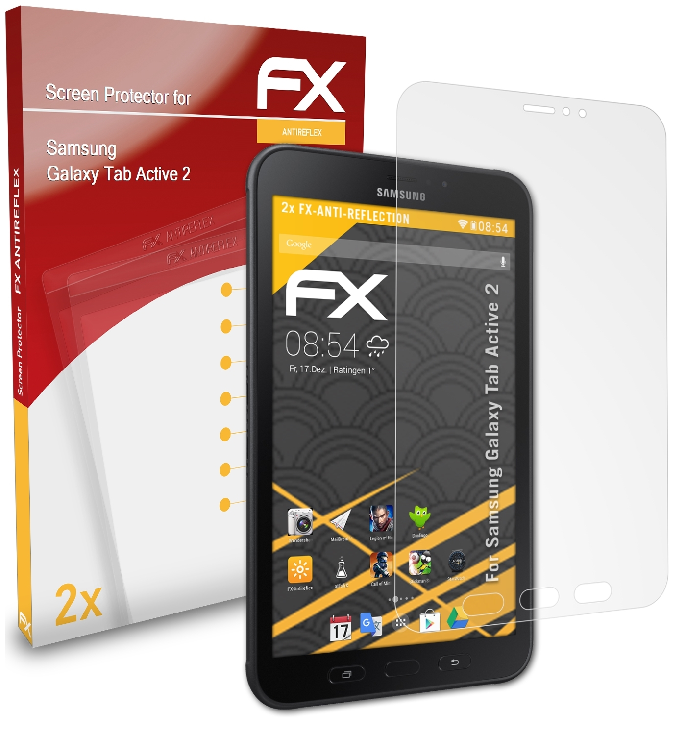 FX-Antireflex 2x Samsung ATFOLIX Active Displayschutz(für 2) Tab Galaxy
