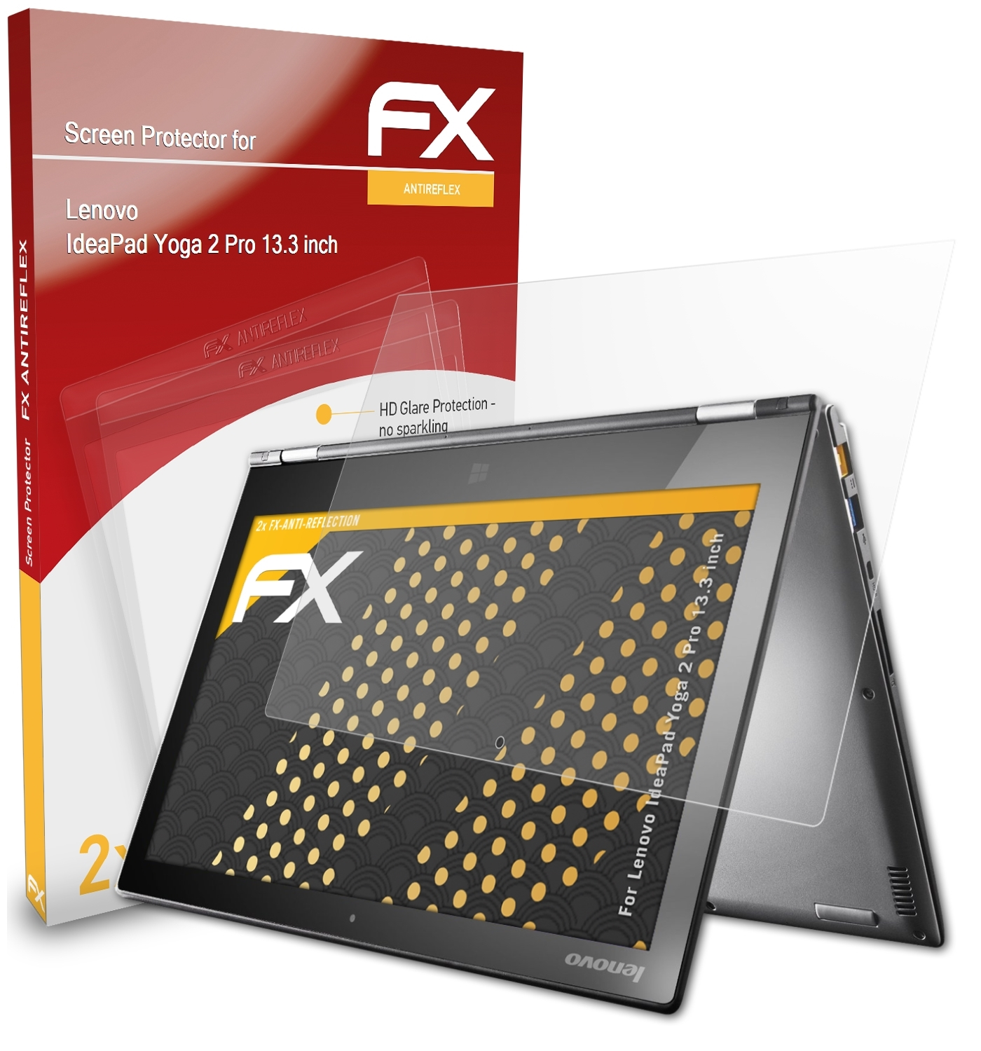 ATFOLIX Yoga IdeaPad FX-Antireflex (13.3 2 Displayschutz(für inch)) Lenovo 2x Pro