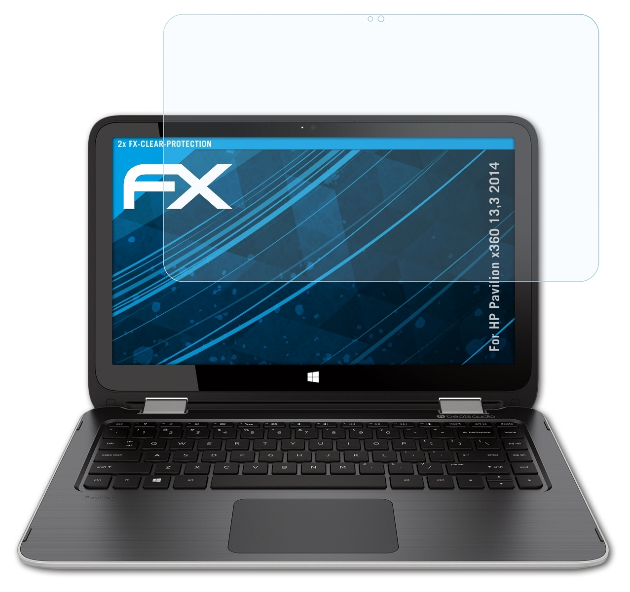 ATFOLIX 2x FX-Clear HP x360 13,3 (2014)) Displayschutz(für Pavilion
