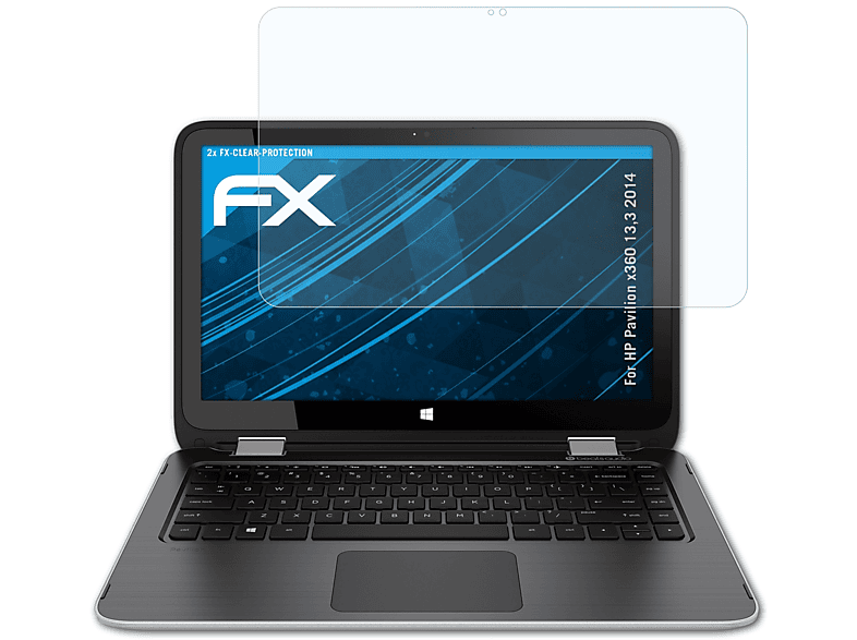 ATFOLIX 2x FX-Clear Displayschutz(für HP Pavilion x360 13,3 (2014))