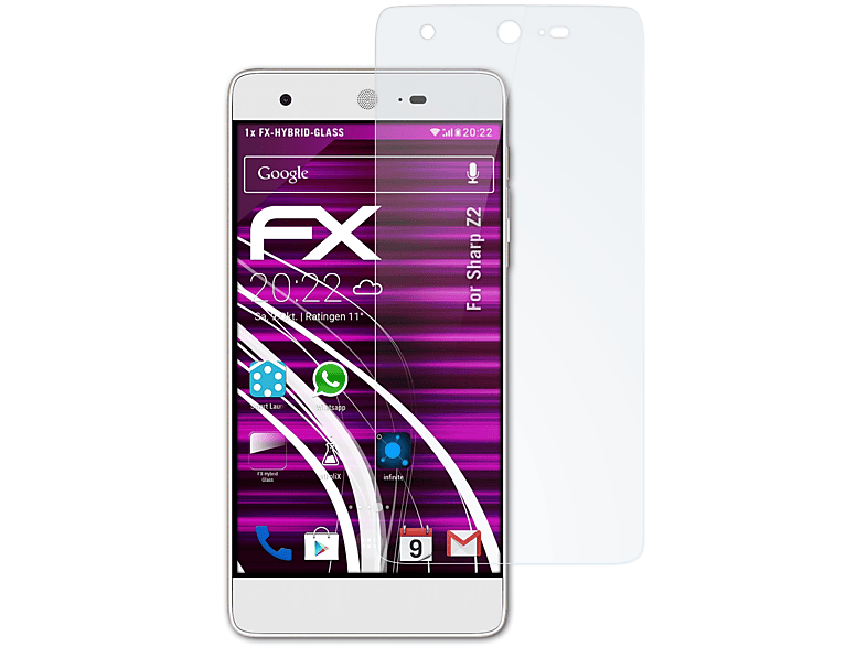 FX-Hybrid-Glass ATFOLIX Schutzglas(für Sharp Z2)