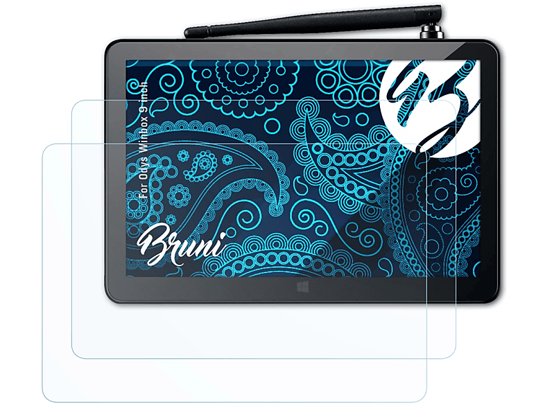BRUNI 2x Basics-Clear Schutzfolie(für Odys Winbox (9 inch))