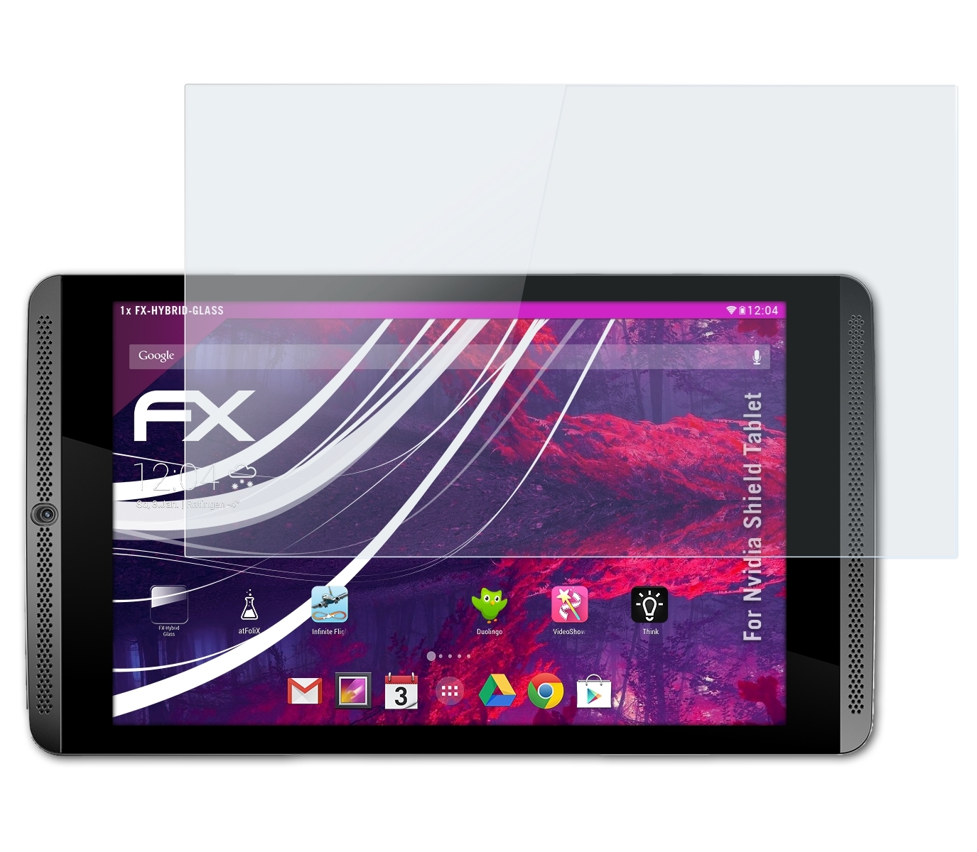 FX-Hybrid-Glass Shield Tablet) Nvidia ATFOLIX Schutzglas(für