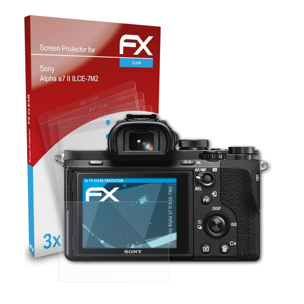 II ATFOLIX (ILCE-7M2)) Alpha FX-Clear Displayschutz(für Sony 3x a7