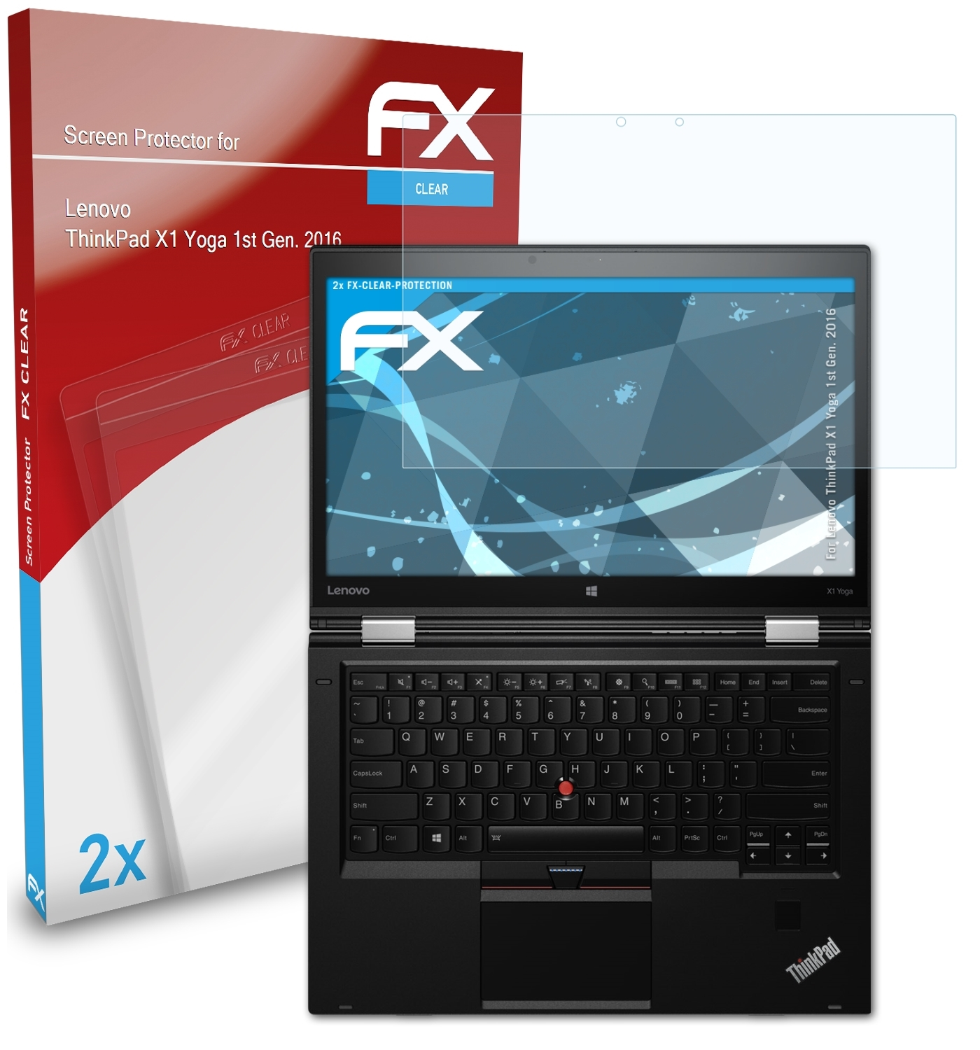 FX-Clear Yoga Gen. ATFOLIX Lenovo 2x X1 ThinkPad (1st 2016)) Displayschutz(für