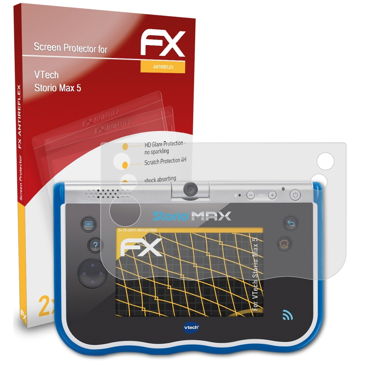 Displayschutz(für Storio FX-Antireflex 5) 2x Max ATFOLIX VTech