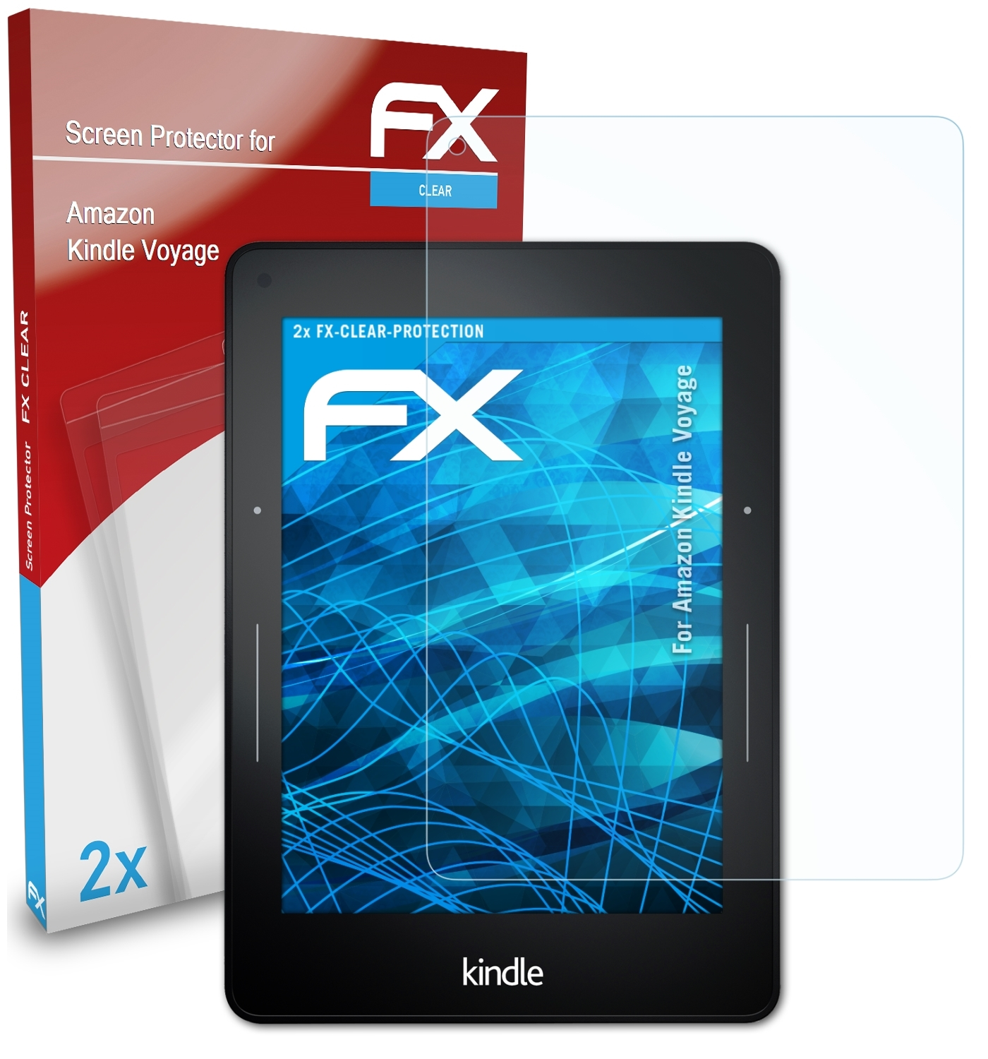 Amazon Voyage) ATFOLIX 2x Kindle FX-Clear Displayschutz(für