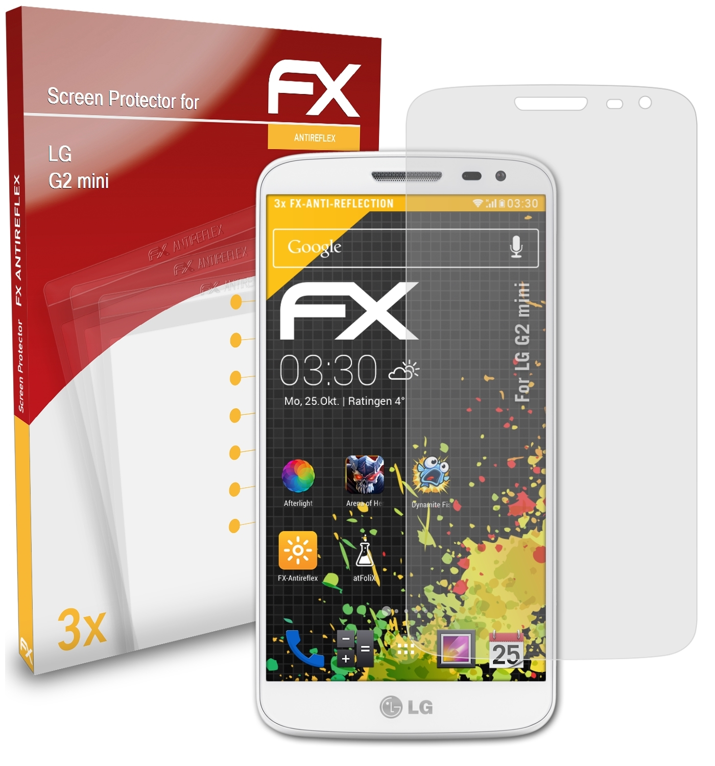 ATFOLIX 3x FX-Antireflex Displayschutz(für LG G2 mini)