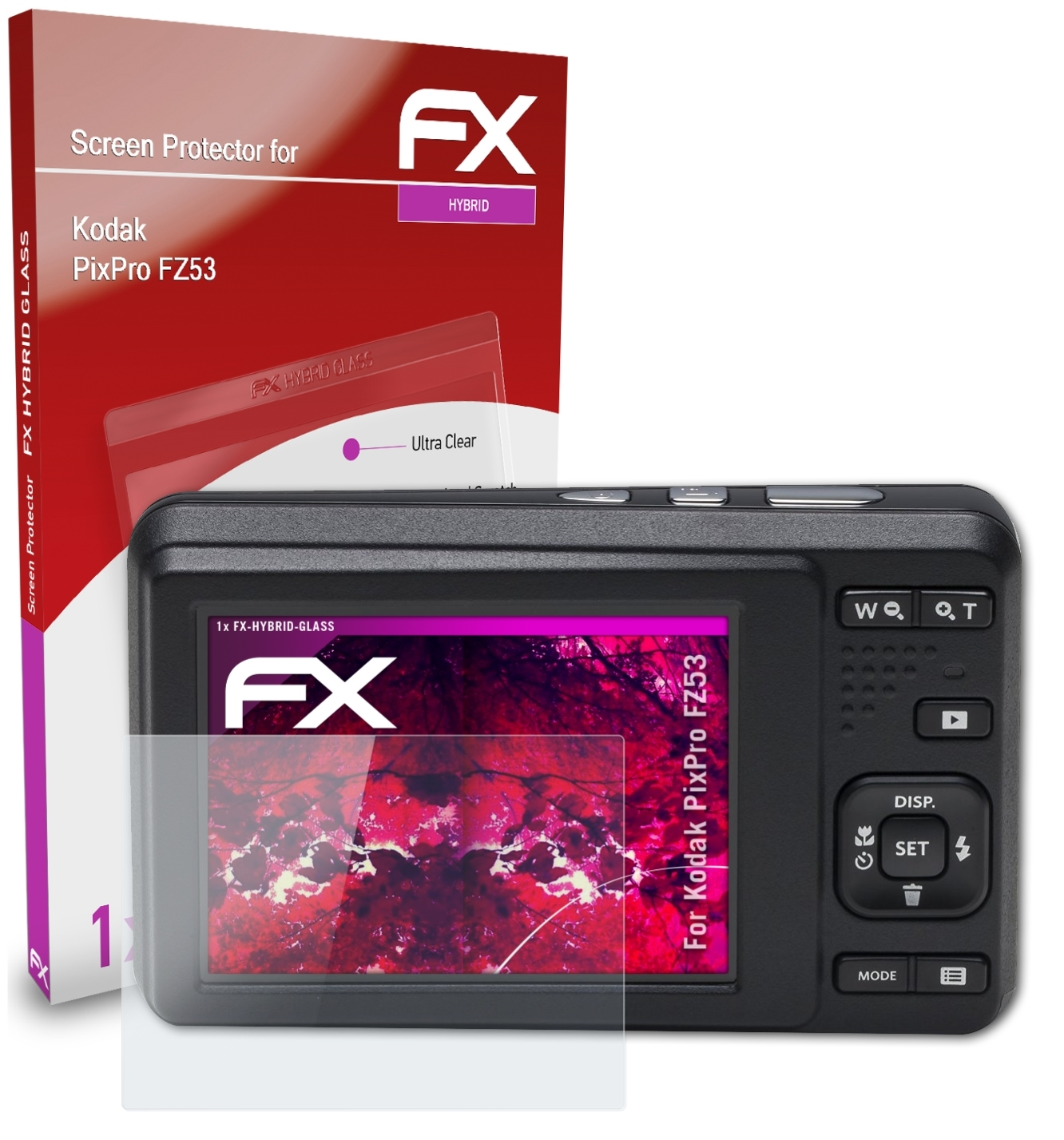 FZ53) Kodak PixPro Schutzglas(für ATFOLIX FX-Hybrid-Glass