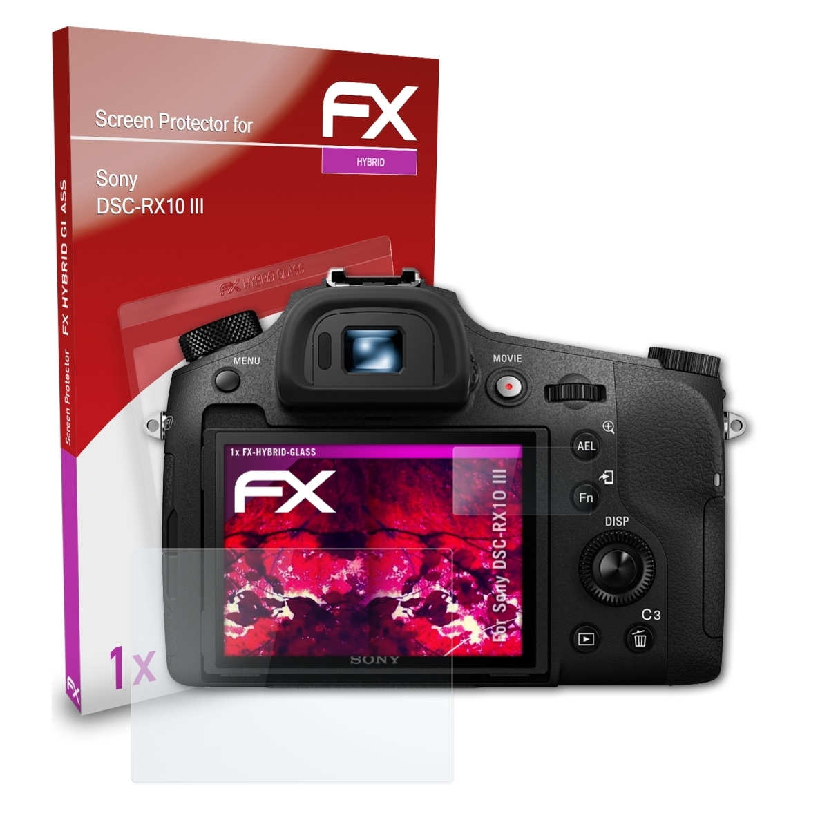 Sony III) FX-Hybrid-Glass ATFOLIX Schutzglas(für DSC-RX10