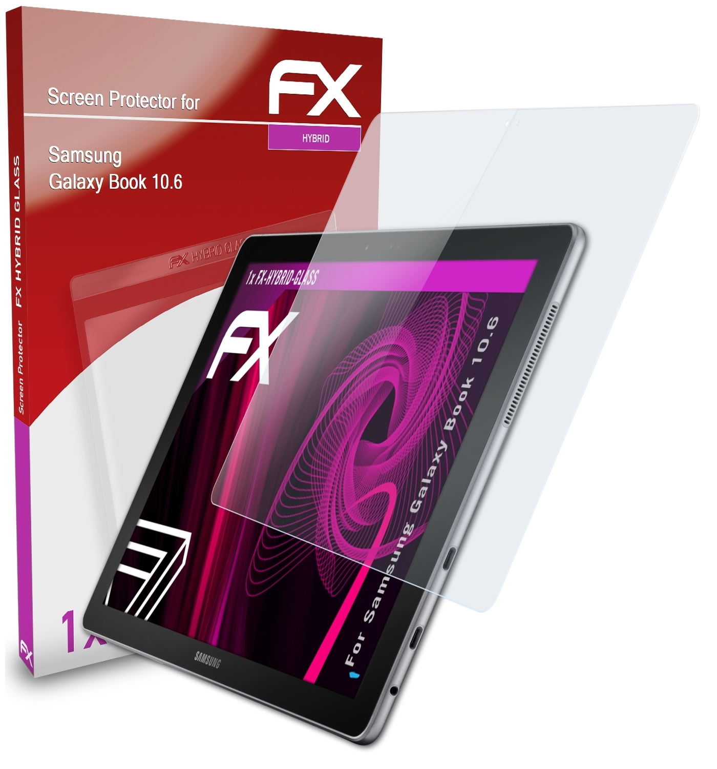 Book 10.6) Samsung FX-Hybrid-Glass Galaxy Schutzglas(für ATFOLIX