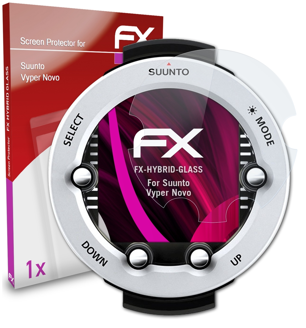 FX-Hybrid-Glass ATFOLIX Vyper Suunto Schutzglas(für Novo)