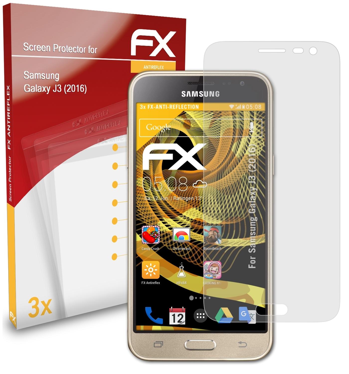 FX-Antireflex J3 (2016)) Galaxy ATFOLIX Displayschutz(für 3x Samsung