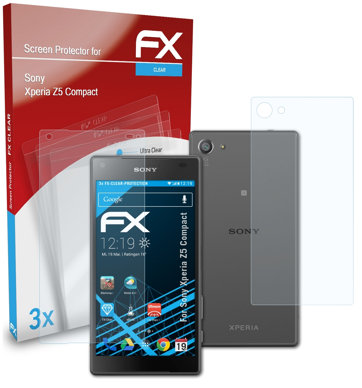 Compact) ATFOLIX Sony Xperia Z5 Displayschutz(für FX-Clear 3x