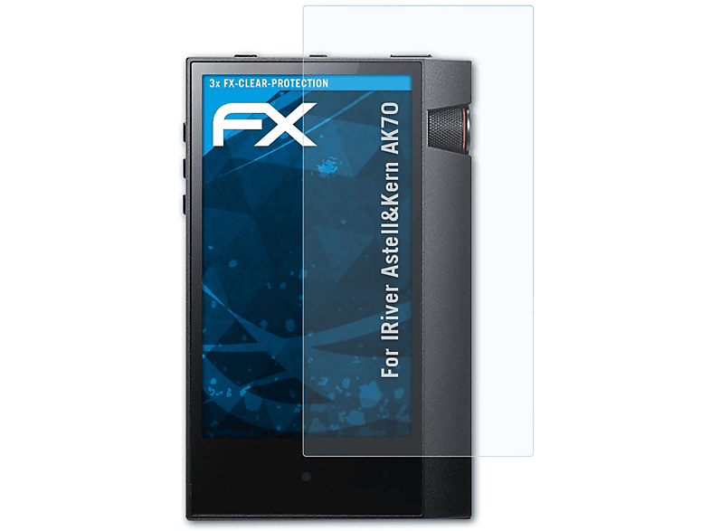 ATFOLIX 3x FX-Clear Displayschutz(für IRiver Astell&Kern AK70)