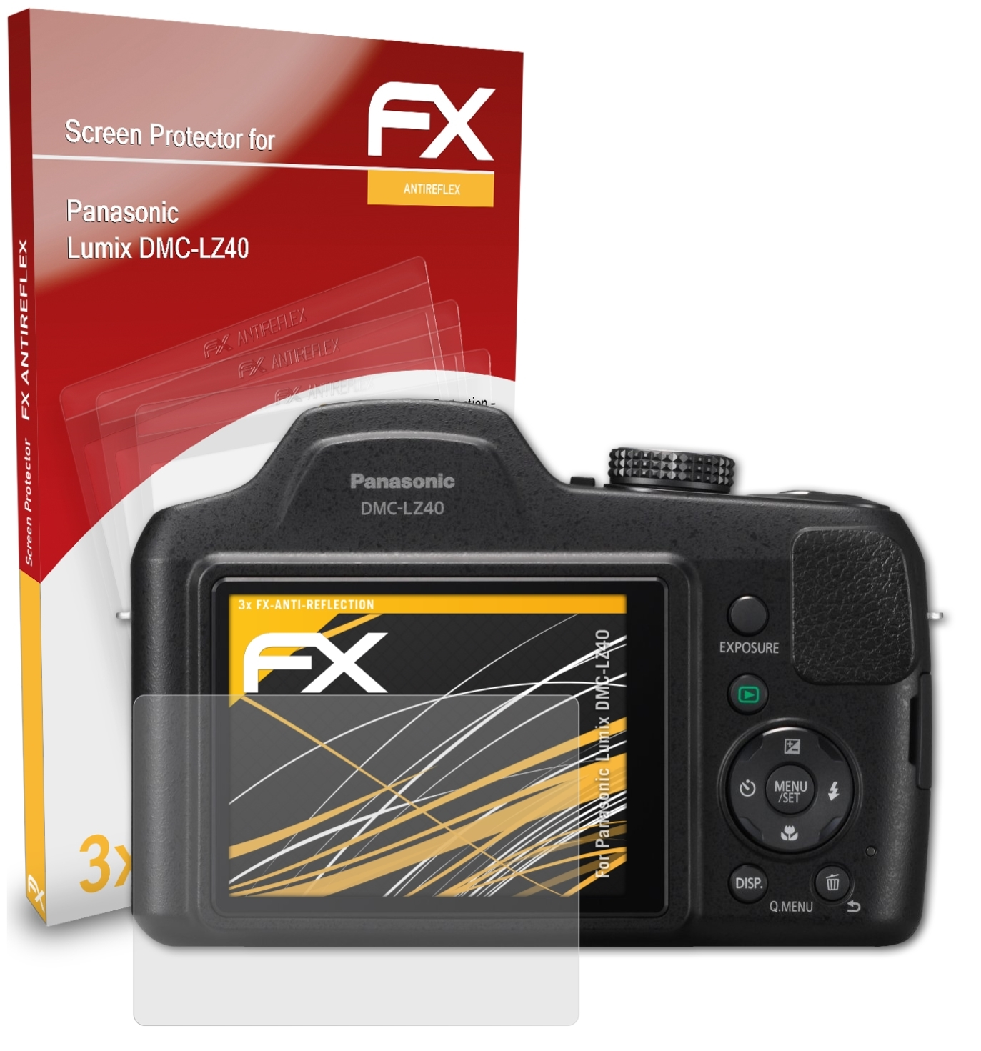 Lumix 3x Panasonic ATFOLIX DMC-LZ40) Displayschutz(für FX-Antireflex