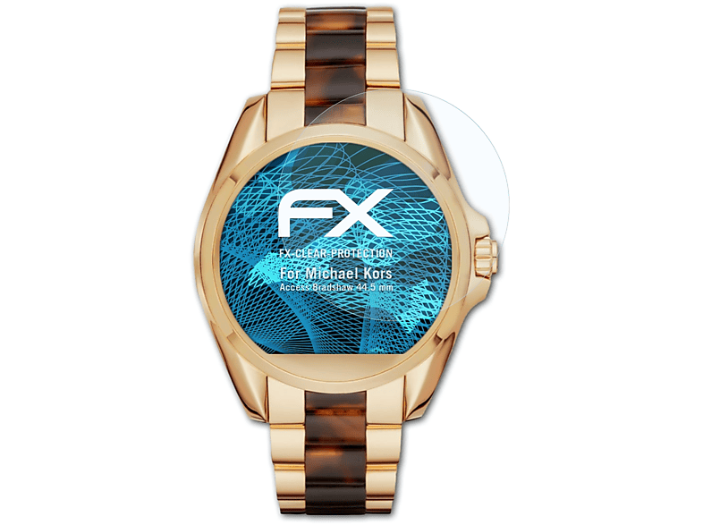 ATFOLIX 3x FX-Clear Displayschutz(für Michael Kors Access Bradshaw (44.5 mm)) | Smartwatch Schutzfolien & Gläser