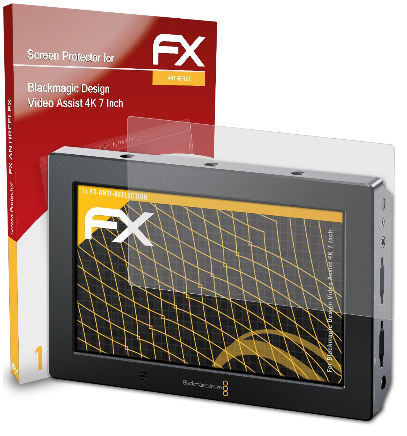 ATFOLIX FX-Antireflex Displayschutz(für Blackmagic Video (7 4K Assist Inch)) Design