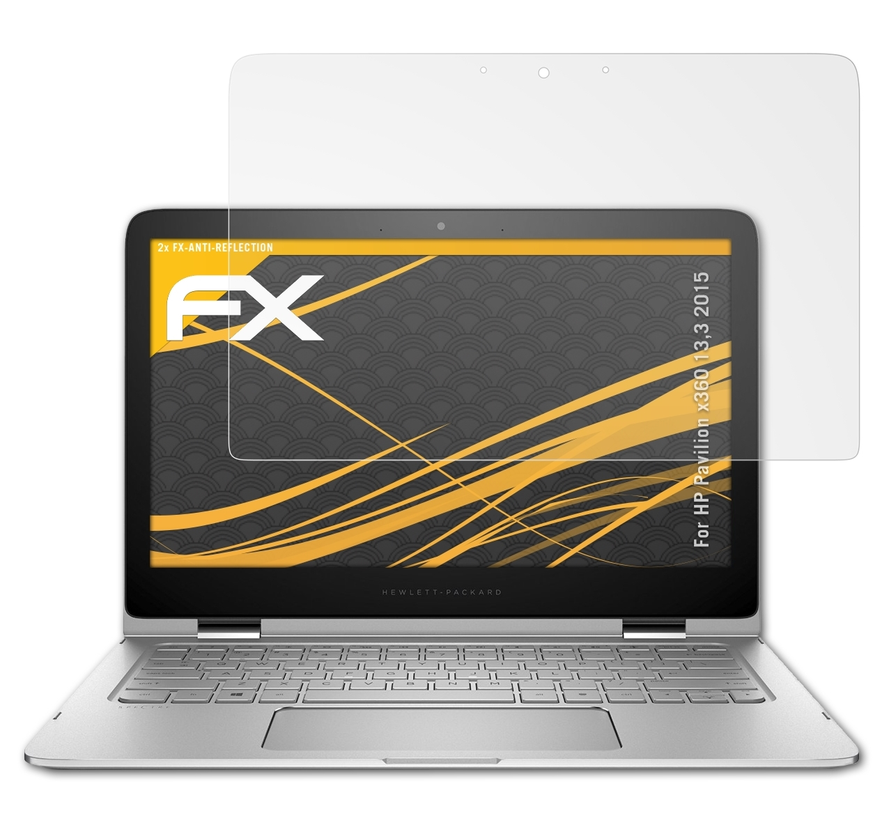 2x (2015)) Displayschutz(für HP 13,3 FX-Antireflex ATFOLIX Pavilion x360