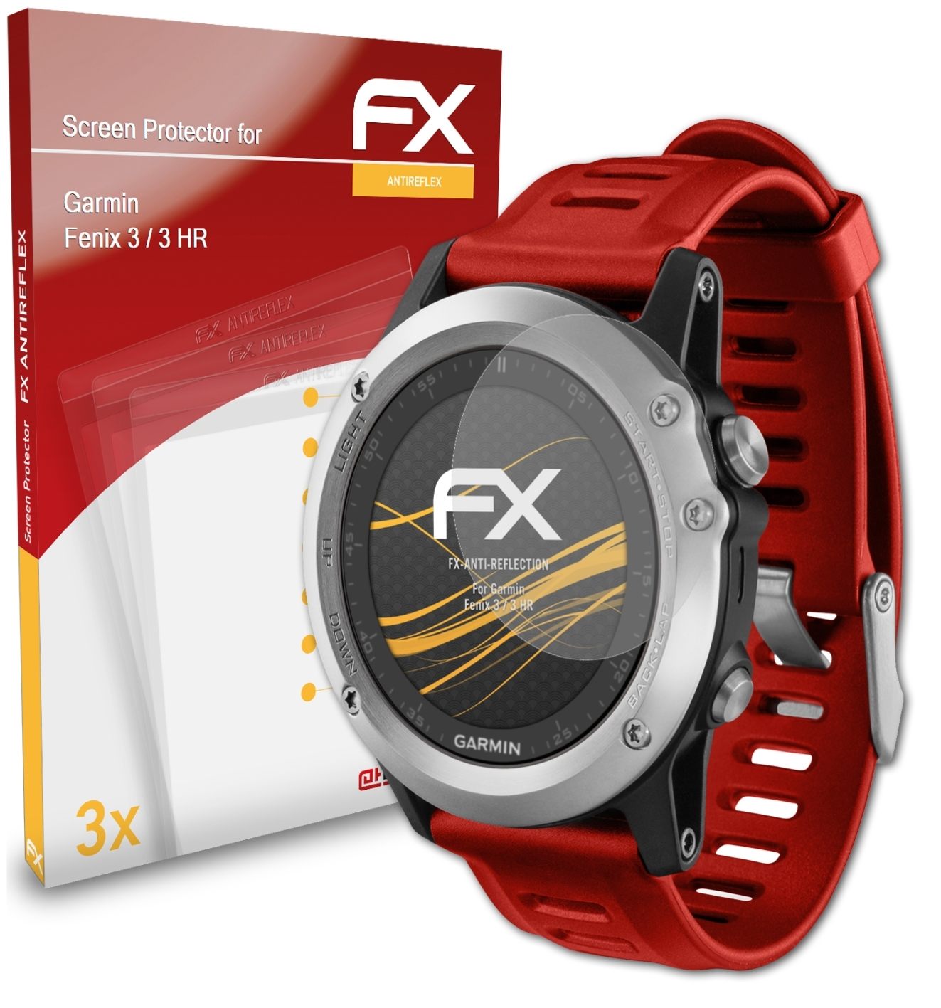 3 3 Fenix 3x HR) ATFOLIX / Garmin Displayschutz(für FX-Antireflex
