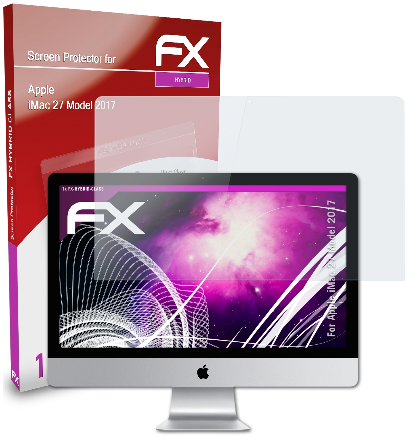 ATFOLIX FX-Hybrid-Glass Model 27 2017) Schutzglas(für iMac Apple