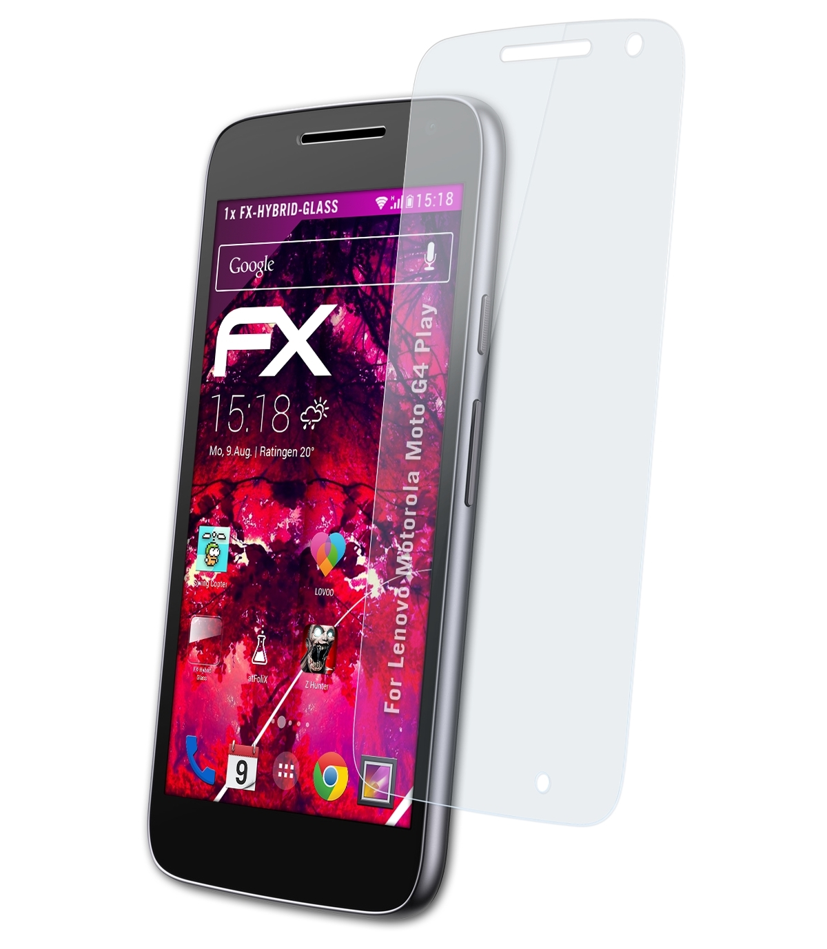 ATFOLIX Motorola Schutzglas(für FX-Hybrid-Glass G4 Play) Moto Lenovo