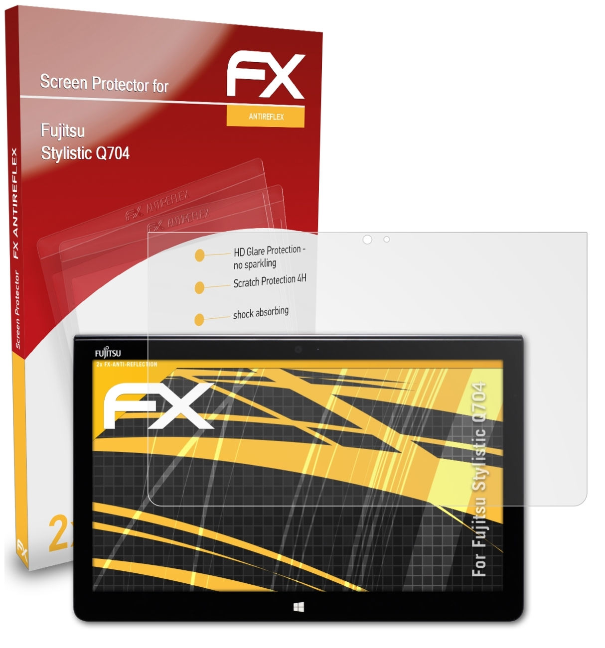 ATFOLIX 2x Stylistic Fujitsu FX-Antireflex Displayschutz(für Q704)