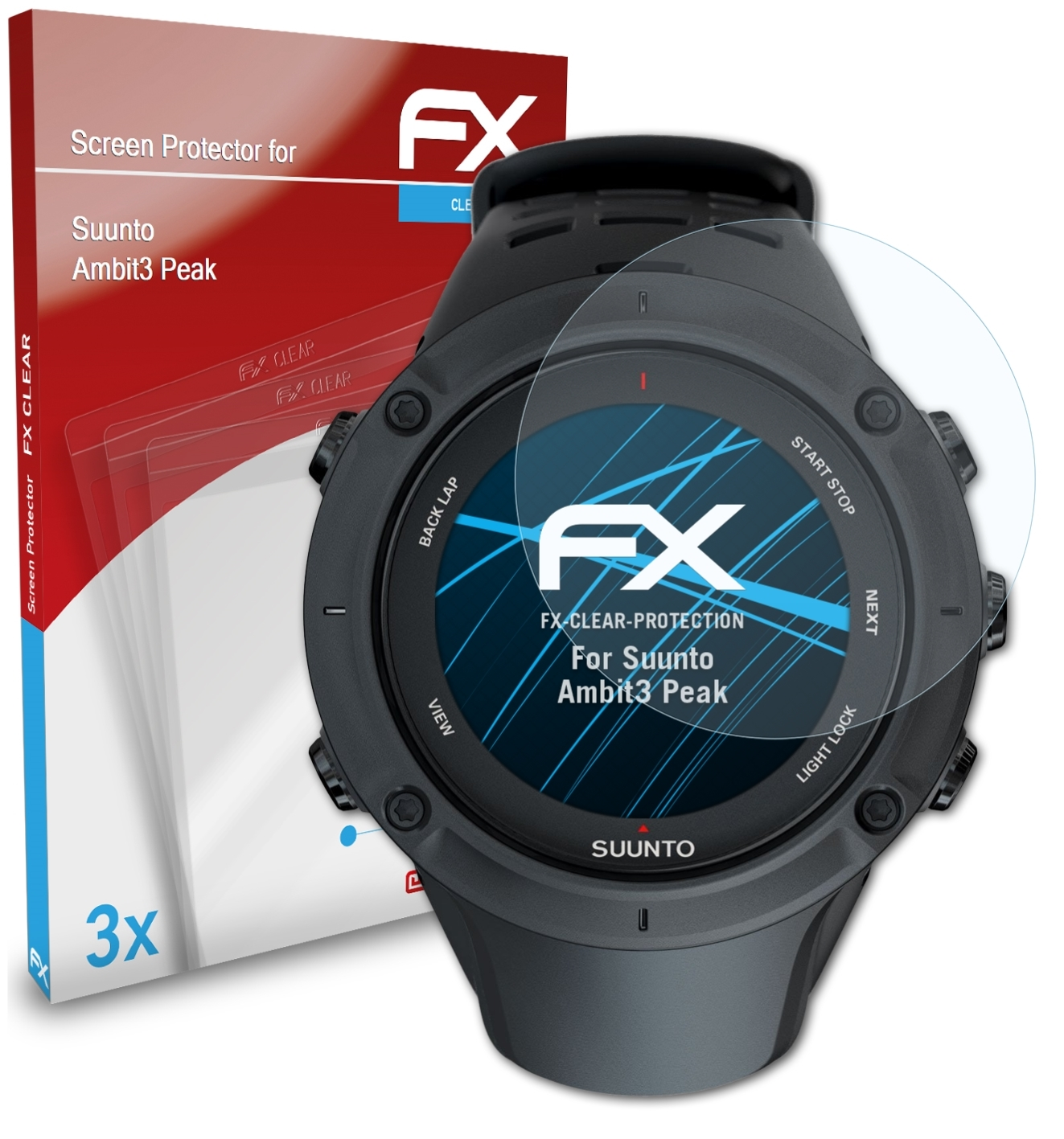 FX-Clear 3x Displayschutz(für Suunto ATFOLIX Peak) Ambit3