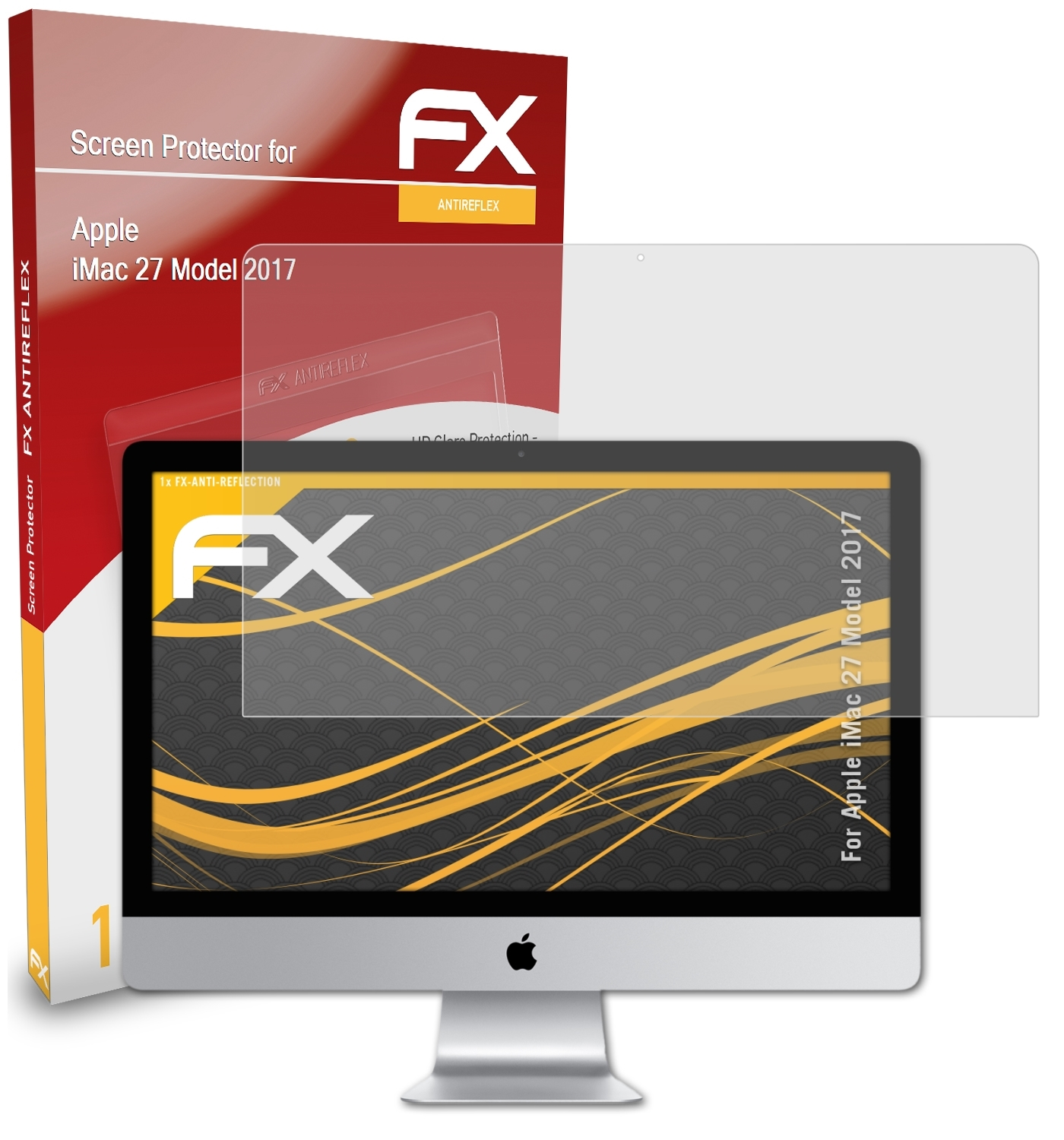 ATFOLIX FX-Antireflex Displayschutz(für Model 27 2017) iMac Apple